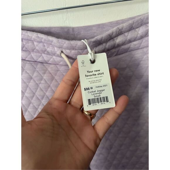 NWT NEW Marine Layer Corbet Lavender Quilted Drawstring Joggers Size S - Picture 13 of 16